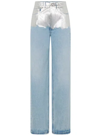 RABANNE RABANNE JEANS WITH METALLIC DETAIL