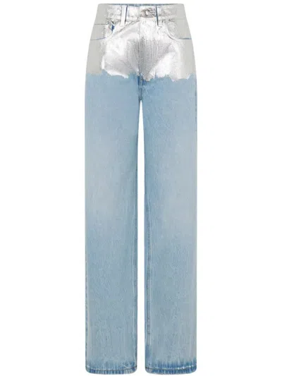 RABANNE RABANNE JEANS WITH METALLIC DETAIL