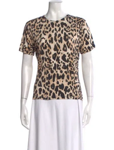 Pre-owned Rabanne Jersey Animal Print T-shirt In Black