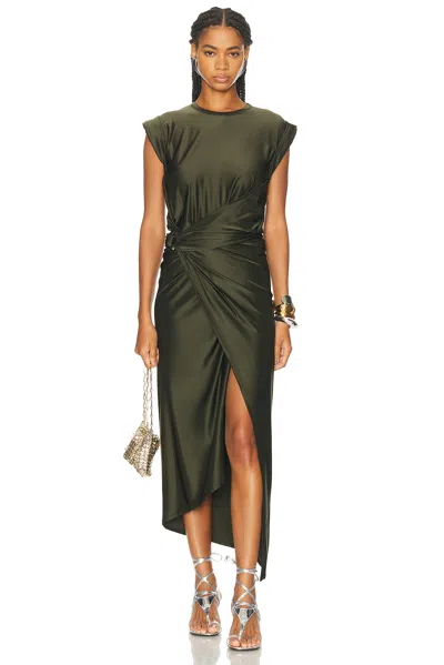 Rabanne Jersey Dress In Green