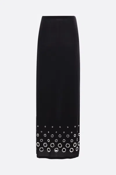 RABANNE LONG SKIRT WITH EYELETS