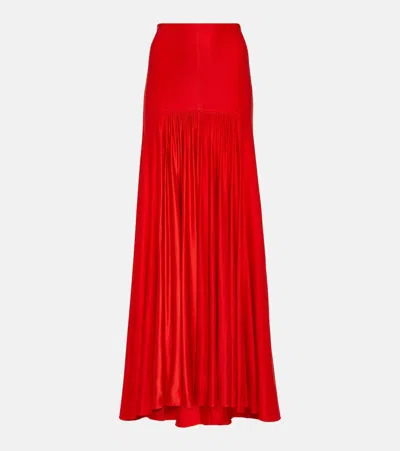 Rabanne Jersey Maxi Skirt In Red