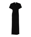 Rabanne Jersey Long Piercing Dress In Black