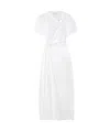 Rabanne Ring-embellished Stretch-cotton Midi Dress In White