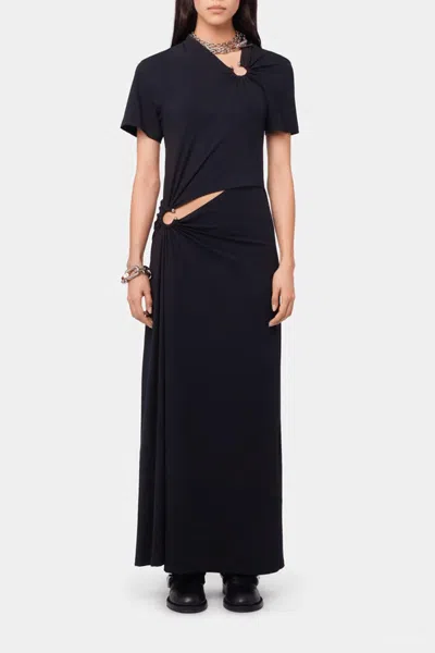 Rabanne Jersey Piercing Dress In Black