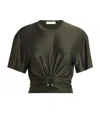 Rabanne Cropped T-shirt In Black