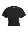 Rabanne Jersey Ring-gathered Crop Top In Black