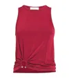 Rabanne Asymmetric Satin-jersey Tank