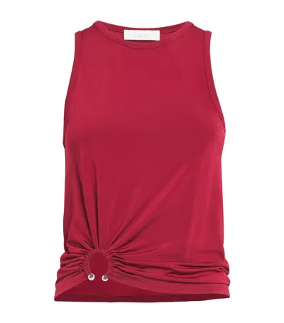 RABANNE JERSEY RING-GATHERED TANK TOP