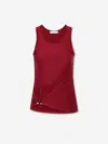 Rabanne Stretch Viscose Top Metal Embellishments In Red