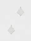 Rabanne Pixel Chainmail Earrings In Silver