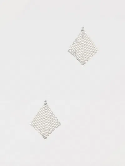 Rabanne Pixel Chainmail Earrings In Silver