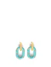 Rabanne Xl Link Earrings In Grey