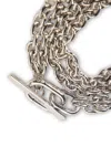 Rabanne Silver Double Xl Link Pendant Necklace In Grey