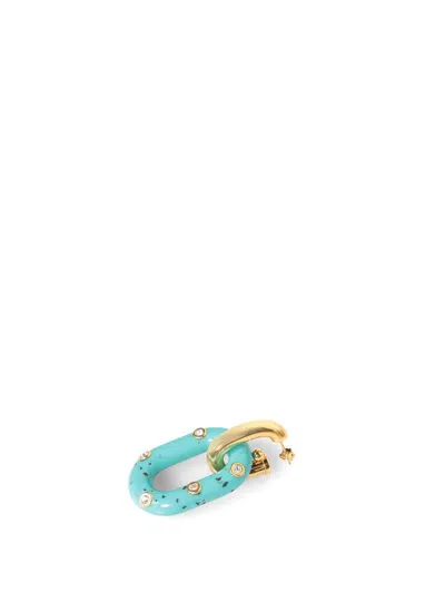 Rabanne Xl Link Earrings In Grey