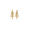 Rabanne Cascading Metallic Mesh Earrings With Triangular Accents In Gold