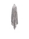 Rabanne Flow Pixel Mesh Drop Earring In Grey