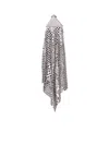Rabanne Flow Pixel Mesh Drop Earring In Grey