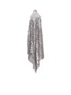 Rabanne Flow Pixel Mesh Drop Earring In Grey
