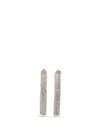 Rabanne Pink Silver Rhinestone Earrings In Metallic