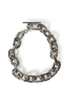 Rabanne Silver-colored Necklace With Brass Chain-link In Silver