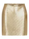 Rabanne Mesh Mini Skirt In Plata