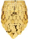 Rabanne Gold Sparkle Assembly Mini Skirt In Grey