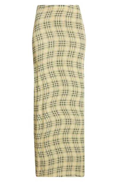 Rabanne Jupe Plaid Maxi Skirt In Tartan/green/yellow