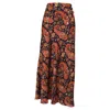 Rabanne Jupe Printed Satin Maxi Skirt In Multicolor Polyester In Multi