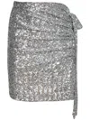 Rabanne Jupe Sequinned Miniskirt In Silver