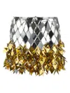 Rabanne Skirt With Chain Detailing And Diamond Pattern