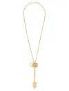 Rabanne Chain Necklace Featuring A Key Pendant In Gold