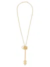 Rabanne Chain Necklace Featuring A Key Pendant In Gold