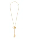 Rabanne Chain Necklace Featuring A Key Pendant In Gold