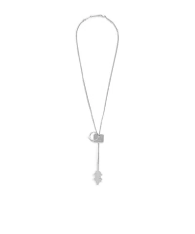Rabanne Key-pendant Necklace In Metallic