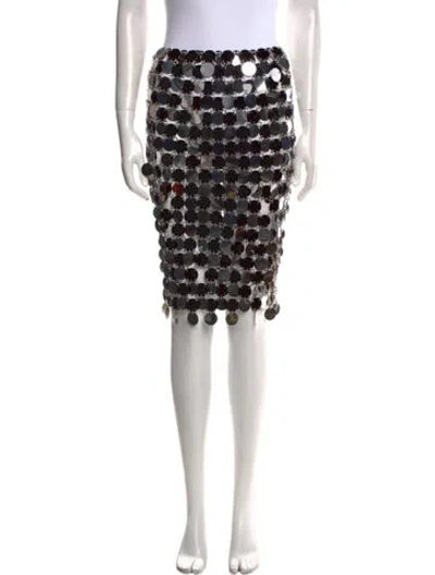 Pre-owned Rabanne Knee-length Skirt W/ Tags In Silver