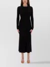 Rabanne Chain Collar Long-sleeve Wool-cashmere Midi Sweater Dress