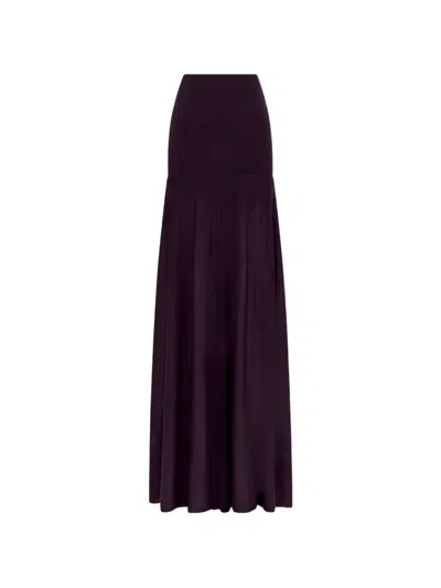 Rabanne Knit Maxi Skirt In Purple