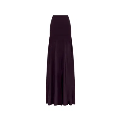 Rabanne Knit Maxi Skirt In Purple