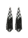 Rabanne Knitted Design Earrings With Intricate Beadwork