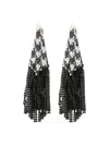 Rabanne Beaded Geometric Dangle Earrings In Black