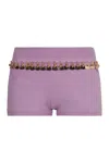Rabanne Embellished Hot Short In Pink