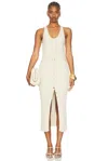 Rabanne Knitted Sleeveless Dress In Ecru