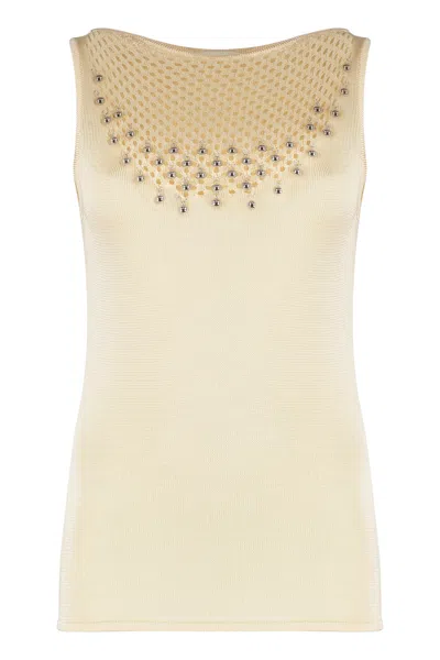 Rabanne Parosh Knitted Top In Pink