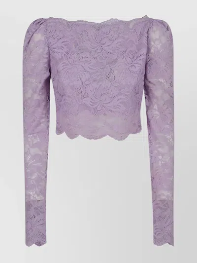 RABANNE LACE BOAT NECK TOP