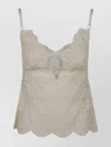 RABANNE LACE CAMISOLE TOP SCALLOPED HEM