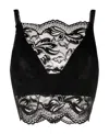 Rabanne Lace-detail Cropped Top In Black