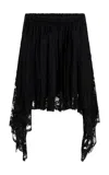Rabanne Lace-detailed Mini Skirt In Black