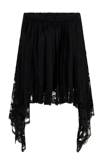 Rabanne Lace-detailed Mini Skirt In Black