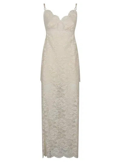 Rabanne Sleeveless Long Dress In Ivory